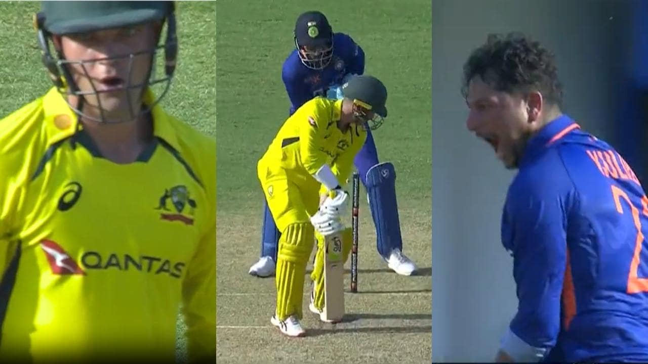 Kuldeep Yadav Bowled Alex Carey