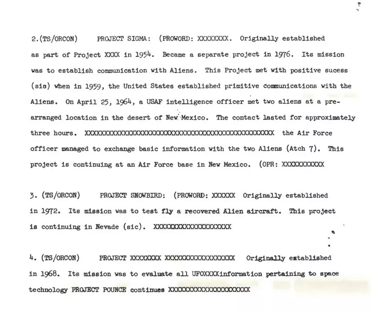 Leaked Documents About Roswell